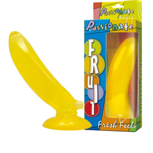 Passionate Fruit 17 CM Gl Vantuzlu Jel Penis Dildo - Muz