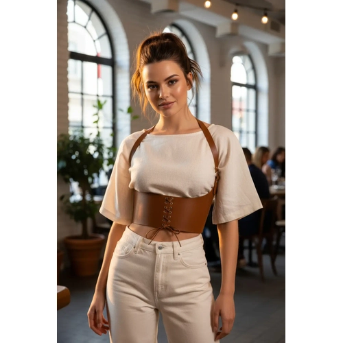 Taba Kad�n Kemer Ba�lamal� Geni� Korse Bel Aksesuar� - APFT855