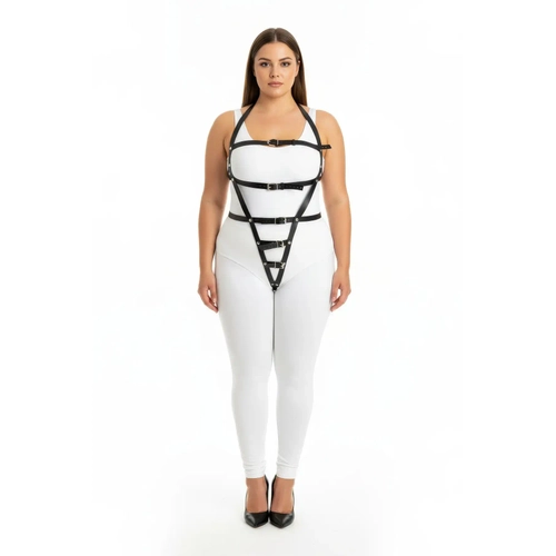 B�y�k Beden Siyah Kad�n Harness Tak�m �zel Tasar�m V�cut Aksesuar� - APFT790