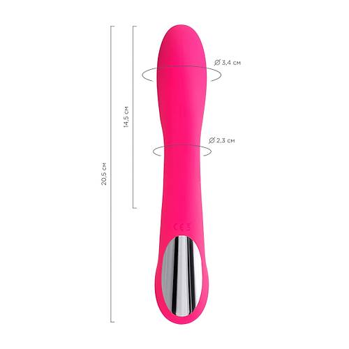 JOS Twig Vibratr, 5 titreim modu, silikon, pembe, 20,5 cm,  3,4 cm