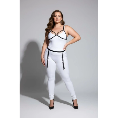 B�y�k Beden Siyah Kad�n Deri Jartiyer Harness Fantazi V�cut Aksesuar� - APFT228