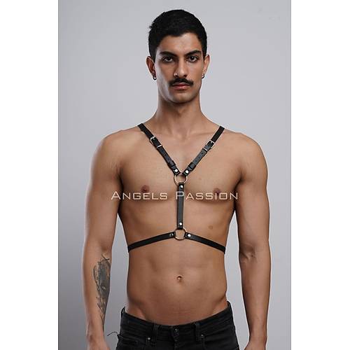 Kanatl Erkek Harness, Erkek Gs Harness ve Kanat Detay, Deri Kanatl Harness - APFTM150