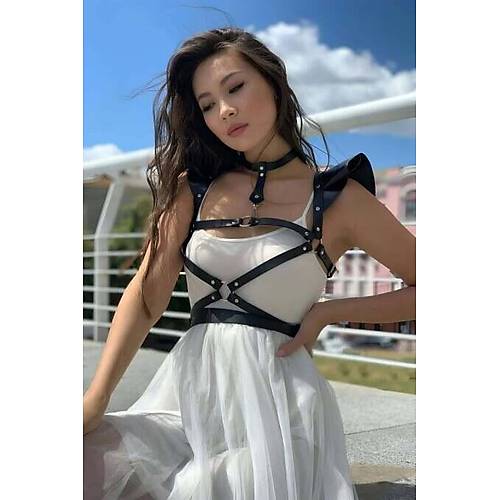 ��k Deri Seksi G���s Deri Harness - APFT996