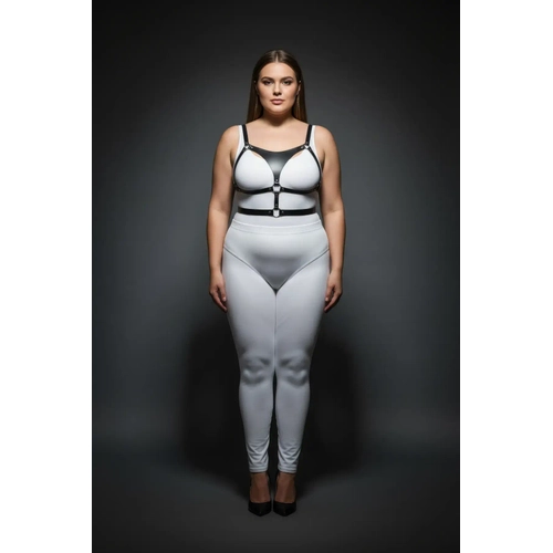 B�y�k Beden Siyah Kad�n Harness Tak�m Ayarlanabilir Deri Kombin Aksesuar� - APFT1388