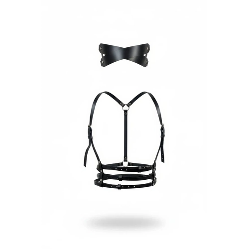 Siyah G���s Harness Deri Ayarlanabilir �ok Bantl� Tasar�m - APFT471