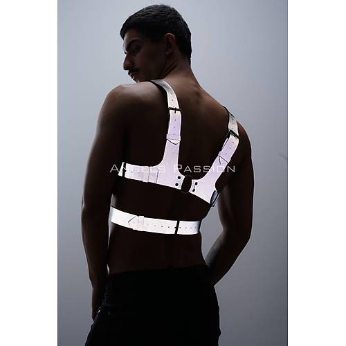 Reflektrl (Karanlkta Parlayan) Sert Gs Harness, Gay Harness Aksesuar, Gay Giyim - APFTM119