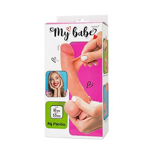 My Babe My Priceless Kkrdakl Gereki Dildo  TPE, Ten Rengi, 18 cm