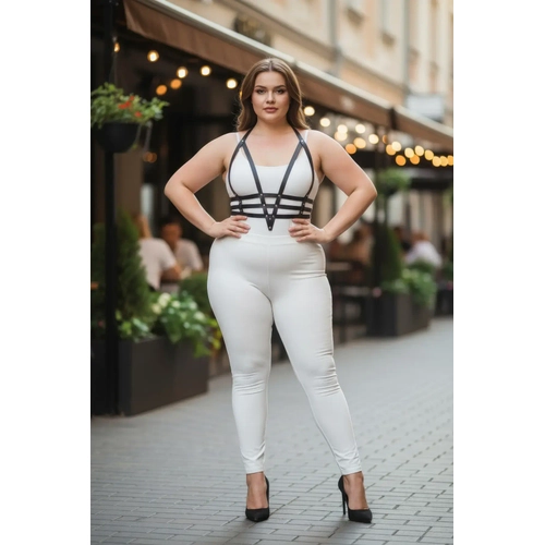 B�y�k Beden Siyah Kad�n Deri Harness Tak�m Ayarlanabilir Estetik Tasar�m - APFT237