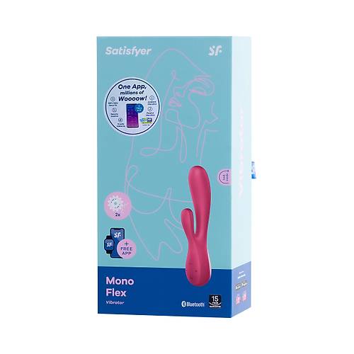 Satisfyer Mono Flex Connect App Red Vibratr, silikon, krmz, 20,4 cm