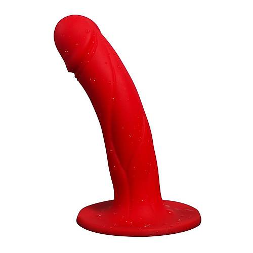 Krmz Penis Bal Vajinal Silikon Plug Dildo