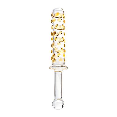 Sexus Glass ift Tarafl Cam Dildo, effaf, 25 cm