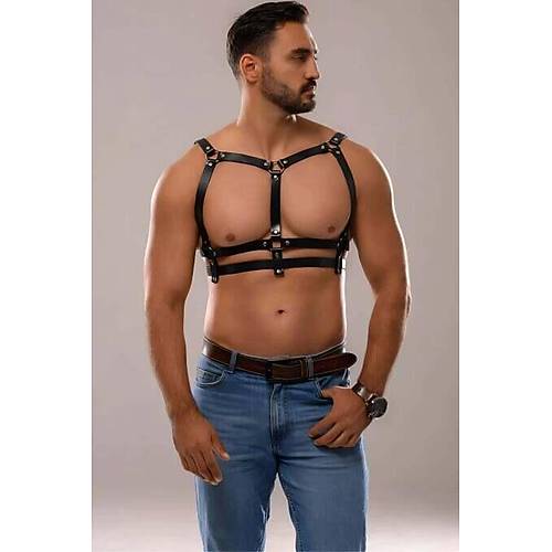Erkek Deri Seksi G���s Harness - APFTM138