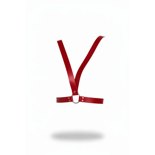 K�rm�z� Kad�n Kemer Deri Halka Detayl� V�cut Aksesuar� - APFT633