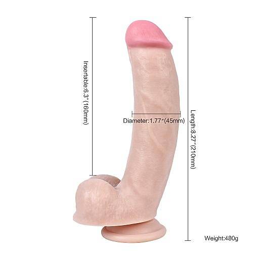 Willis 21 CM Et Dokusu Sper Realistik Penis Anal Vajinal Dildo