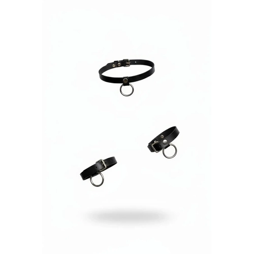 Siyah Choker O Halka Detayl� Deri Kolye - APFT239