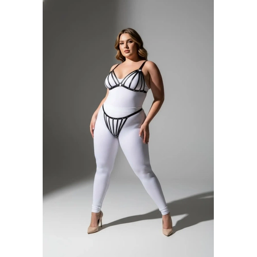 B�y�k Beden Siyah Kad�n Harness Tak�m Lastik Fantezi Aksesuar - APFT555