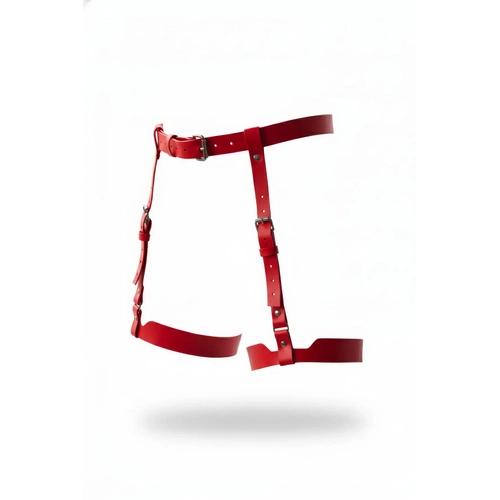 K�rm�z� Jartiyer Harness Deri Ayarlanabilir Tokal� Bacak Aksesuar� - APFT133