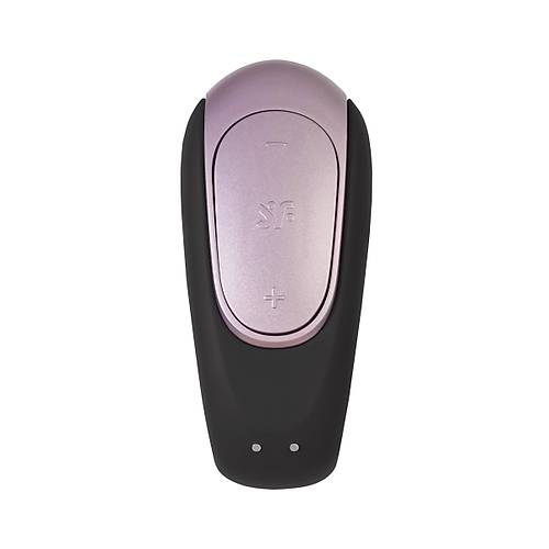 Satisfyer Double Fun Black iftler in Mini Vibratr, silikon, siyah, 18 cm