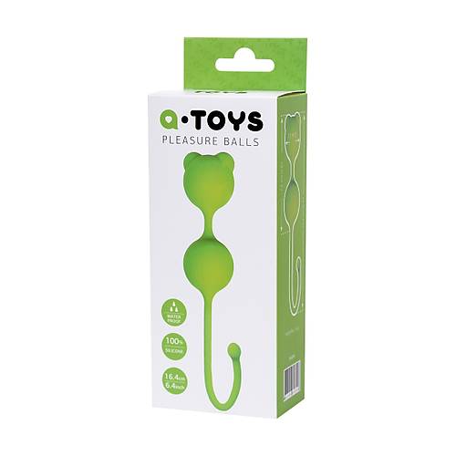 A-Toys by TOYFA Meeko Vajinal Toplar, silikon, yeil, 16,4 cm,  2,7 cm