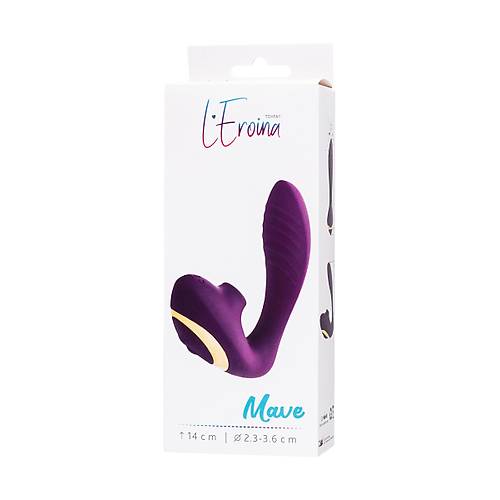 L'ERONA by TOYFA Mave Vakumlu Vibratr, silikon, mor, 14 cm