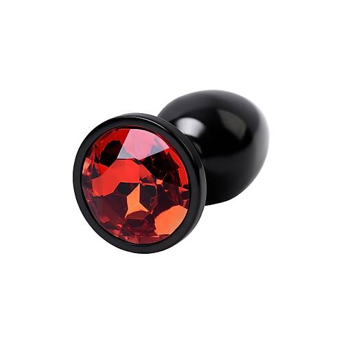 Metal by RED Anal Plug, Metal, siyah, krmz kristalli, 7,2 cm, 2,8 cm, 50 g