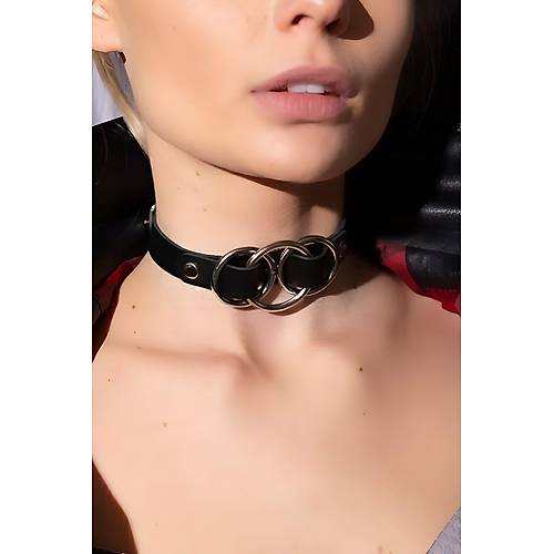 l Halka Detayl Ayarl k Deri Choker - APFT681