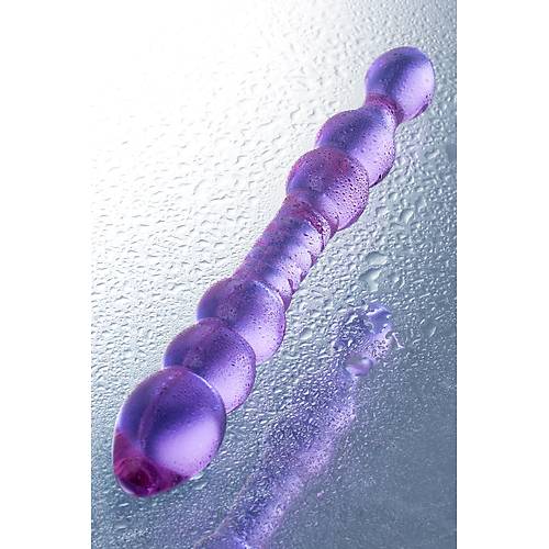 ift tarafl yapay penis Sexus Glass, cam, pembe, 22,5 cm