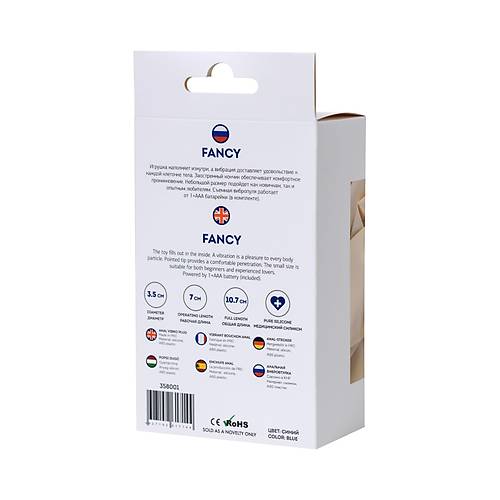 Todo By Fancy Plug, Silikon, Mavi, 10,7 Cm, � 3,5 Cm