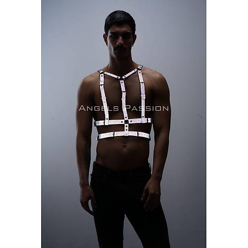 Reflektrl (Karanlkta Parlayan) Gs Harness, Clubwear, Tarz Erkek Vcut Aksesuar - APFTM40