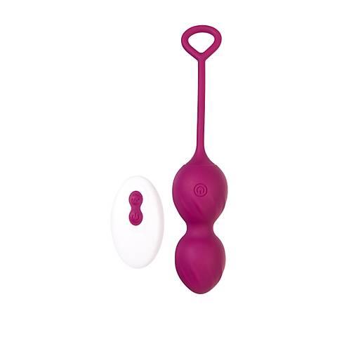 Vaginal balls L'Eroina Moussy, silicone, burgundy, 17 cm