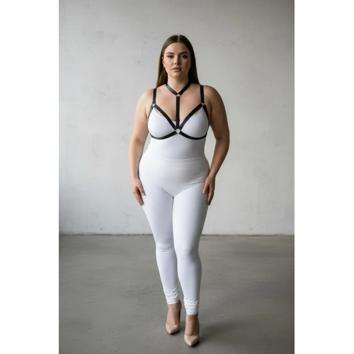 B�y�k Beden Siyah Kad�n Lastik Harness ��k V�cut Aksesuar� - APFT93
