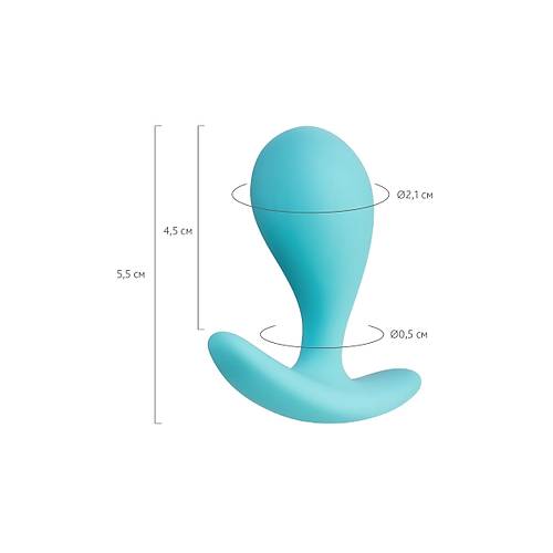 ToDo by RED Blob Anal Plug, silikon, mavi, 5,5 cm,  2,1 cm