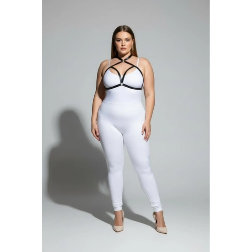 B�y�k Beden Siyah Kad�n Lastik Harness Tak�m �apraz Ask�l� S�tyen Aksesuar� - APFT100