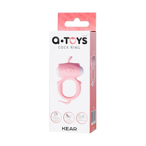 A-Toys by  Kear Titreimli Penis Halkas, silikon, pembe,  2 cm