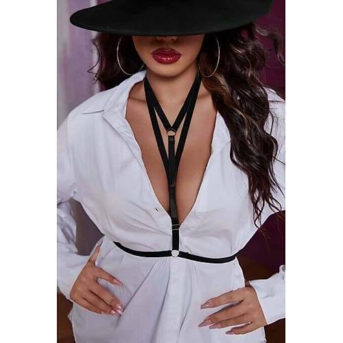 Boyun Ve G���s Detayl� Lastik Harness - APFT943