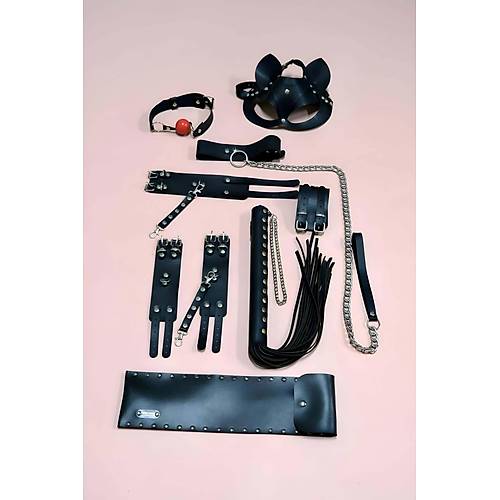 Fantazi Krba Kelepe Set, 6'l Set, Ayak - El Kelepesi, Maske, Az Topu - APFT1308