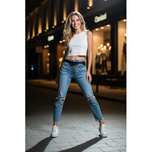 Siyah Kad�n Kemer �oklu Zincir Detayl� Bel Aksesuar� - APFT1096