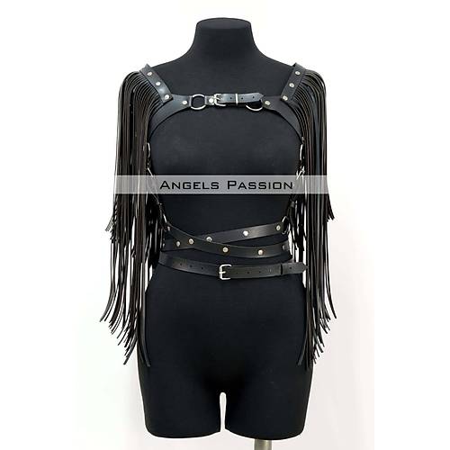 Pskl Detayl Deri Gs Harness, Deri Harness Pskll Ceket - APFT999