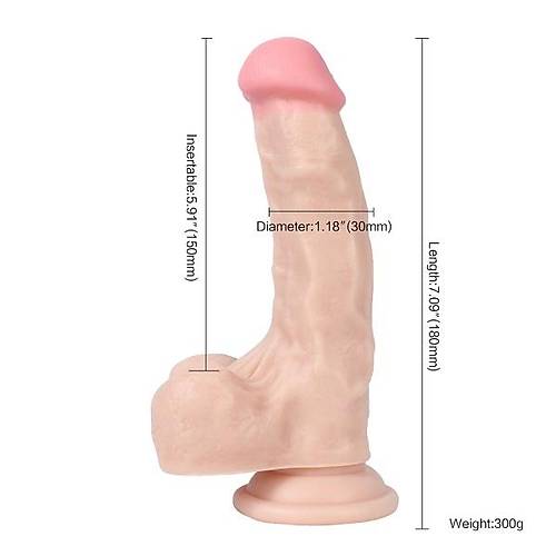 Jack 18 CM Gereki Kaln Realistik Penis Vantuzlu Testisli Dildo