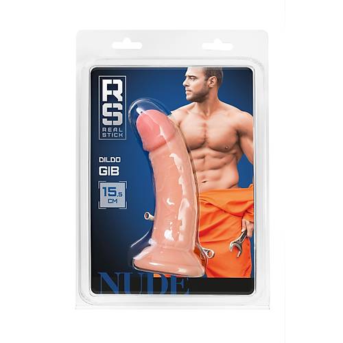 RealStick plak Gib Gereki Yapay Penis, PVC, Et, 15,5 cm