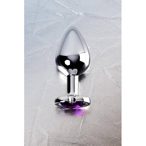 Metal by TOYFA Anal Plug, Metal, gm, mor kristalli, 8 cm,  3,4 cm, 85 g