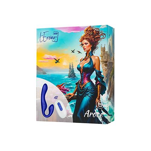 LEroina APP Ardee Kaysz Strap-On  Uygulama ve Kumanda Kontroll, Silikon, Mavi, 31 cm