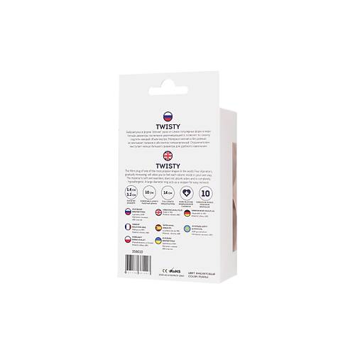 ToDo by Toyfa Twisty Anal Plug, silikon, mor, 14 cm,  3,2 cm