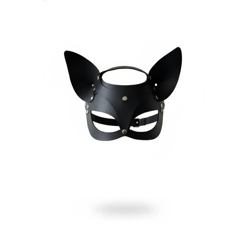 Siyah Maske Kedi Kulakl� Deri Kost�m Y�z Maskesi - APFT557