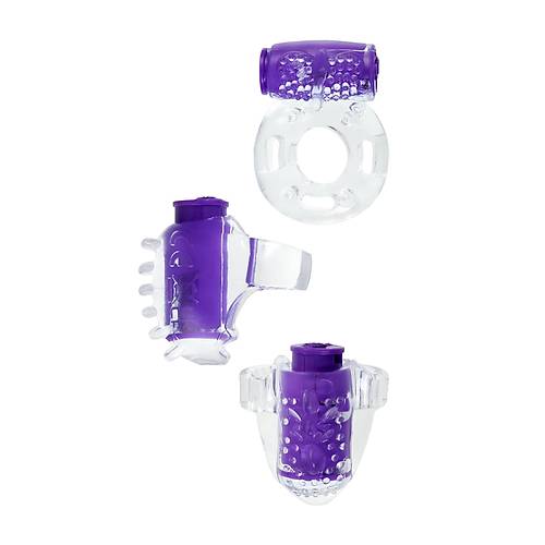Eromantica Set No.1 vibratr seti, Silikon, transparan, 3 adet