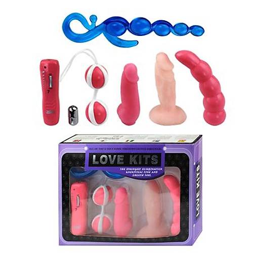 Beauty Kit 6 Para Titreimli Vibratr Set Anal Plug