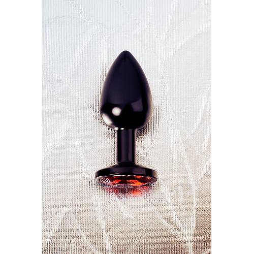 Metal by RED Anal Plug, Metal, siyah, krmz kristalli, 7,2 cm, 2,8 cm, 50 g