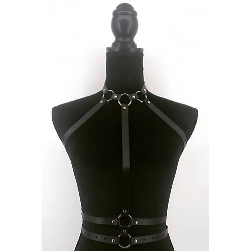 Tasma ve Bel Detayl k Deri Harness - APFT545