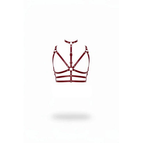 Bordo G���s Harness Deri �ok Bantl� Halka Detayl� - APFT235