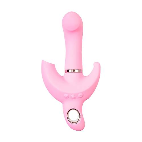 Klitoral uyarcl vibratr JOS Twistme, silikon, pembe, 19,5 cm